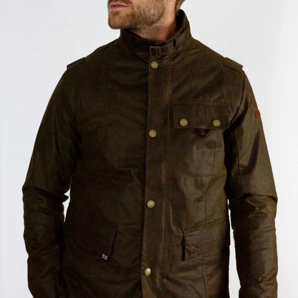 PEREGRINE Bexley Brown Waxed Cotton Jacket NWT XXL (fits Like L/XL) Made In UK - Picture 3 of 16